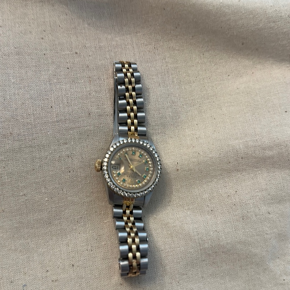 Rolex Lady Datejust Champagne Diamond-Emerald